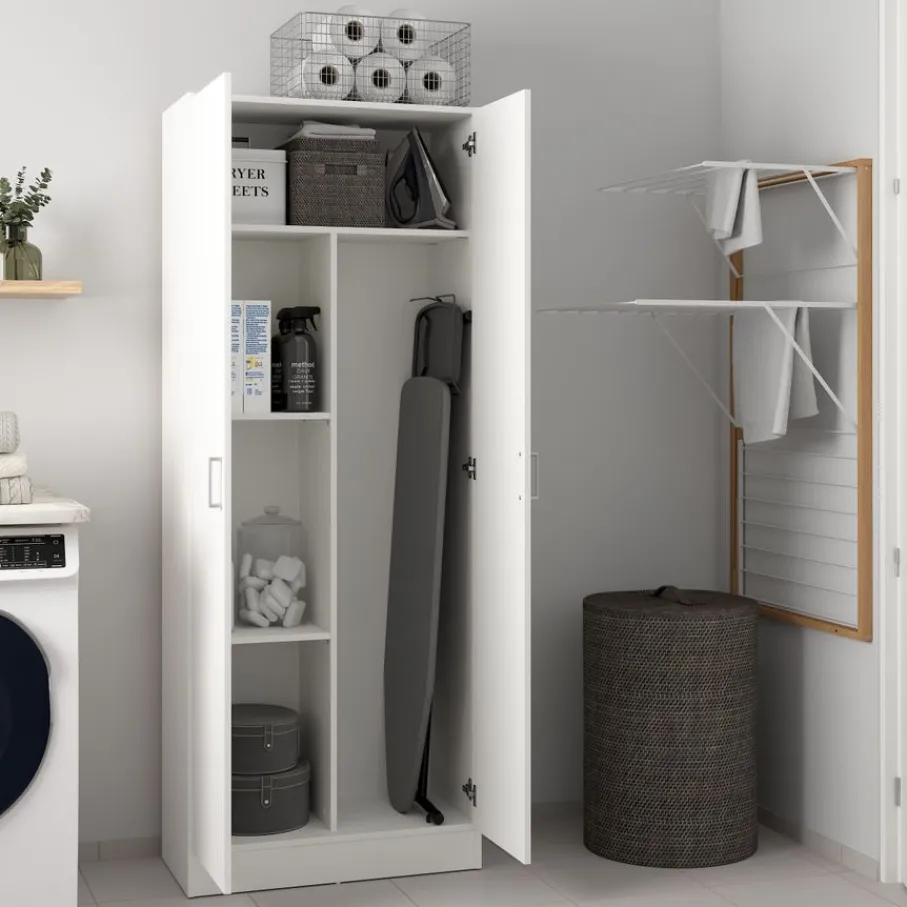 Kledingkasten< Kledingkast Miami Wit - 70x181x36 cm