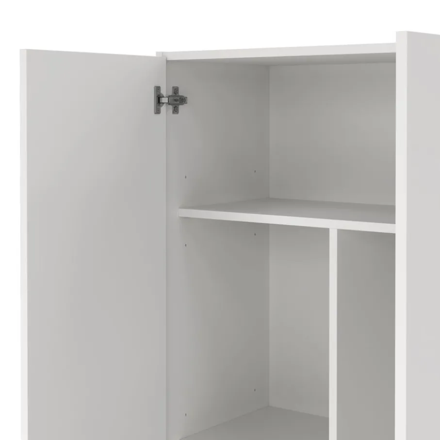 Kledingkasten< Kledingkast Miami Wit - 70x181x36 cm