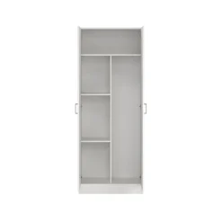Kledingkasten< Kledingkast Miami Wit - 70x181x36 cm