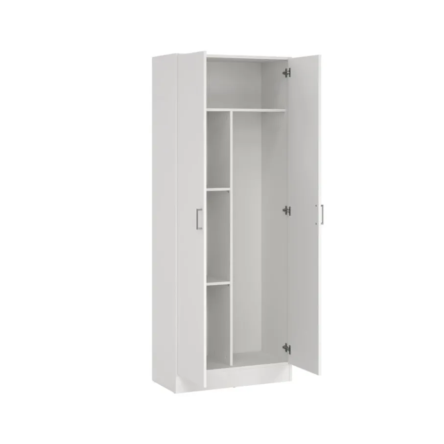 Kledingkasten< Kledingkast Miami Wit - 70x181x36 cm