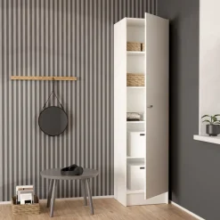 Opbergkasten< Kledingkast Miami Wit - 49x200x47 cm