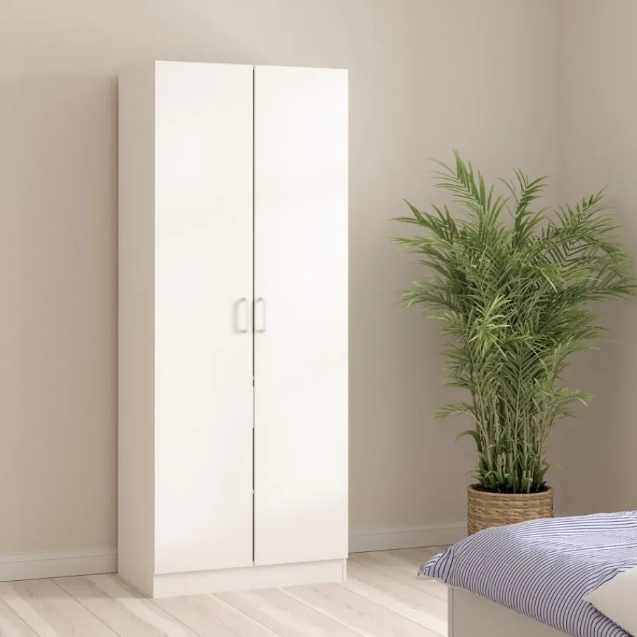 Opbergkasten< Kledingkast Miami Wit - 79x200x50 cm