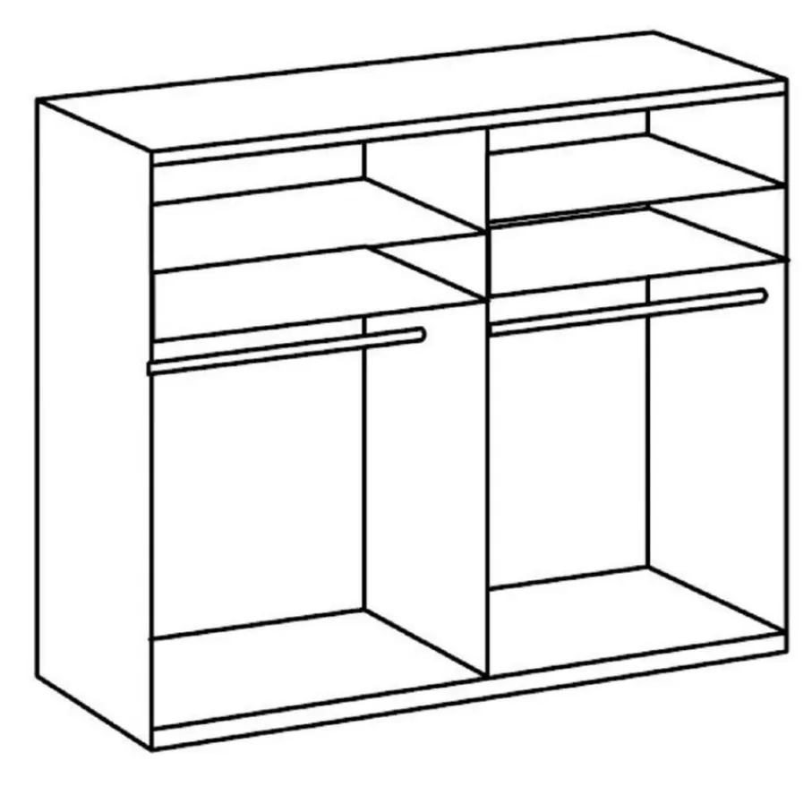 Kledingkasten< Kledingkast Mierlo Wit - 225x236x65 cm