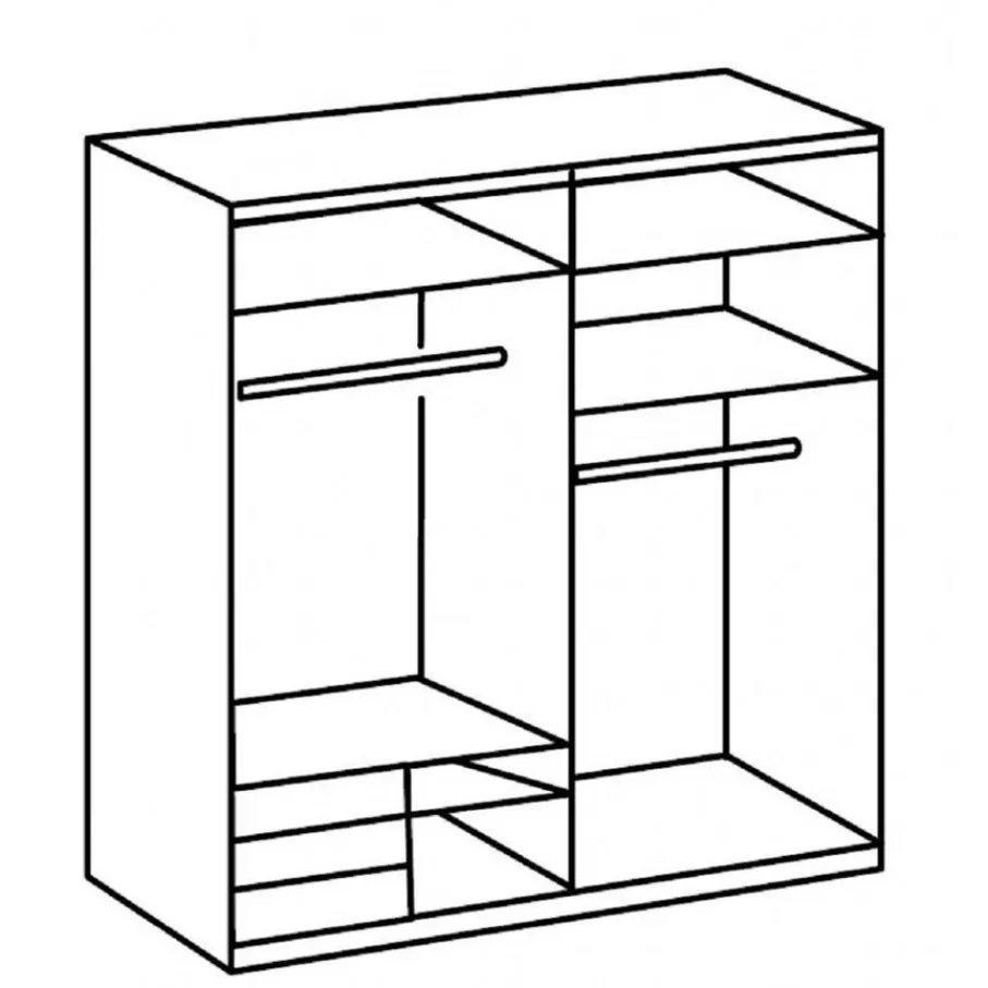 Kledingkasten< Kledingkast Oss Donkergrijs - 200x236x65 cm
