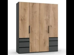 Kledingkasten< Kledingkast Oss Donkergrijs - 200x236x65 cm
