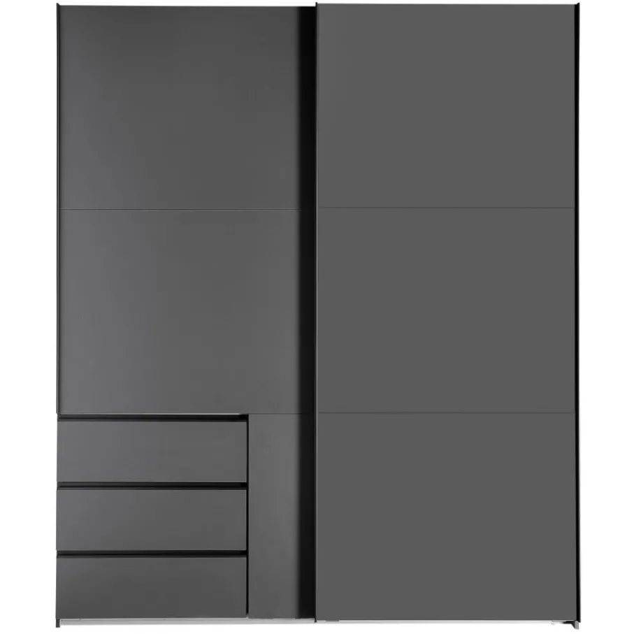 Kledingkasten< Kledingkast Oss Donkergrijs - 200x236x65 cm