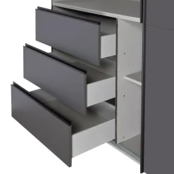 Kledingkasten< Kledingkast Oss Donkergrijs - 200x236x65 cm