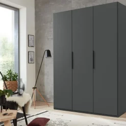 Kledingkasten< Kledingkast Oss Donkergrijs - 150x216x58 cm