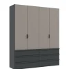 Kledingkasten< Kledingkast Rivas Taupe - 200x236x58 cm