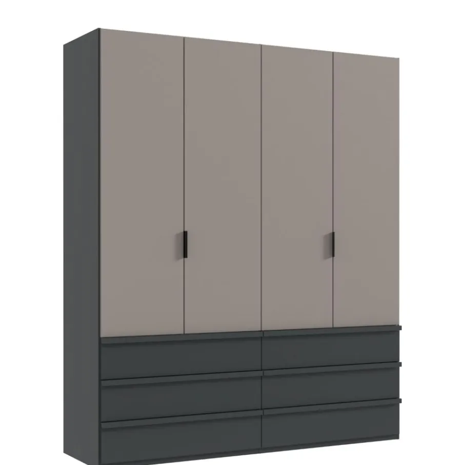 Kledingkasten< Kledingkast Rivas Taupe - 200x236x58 cm