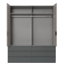 Kledingkasten< Kledingkast Rivas Taupe - 200x236x58 cm