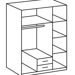 Kledingkasten< Kledingkast Stratum Naturel - 135x199x58 cm