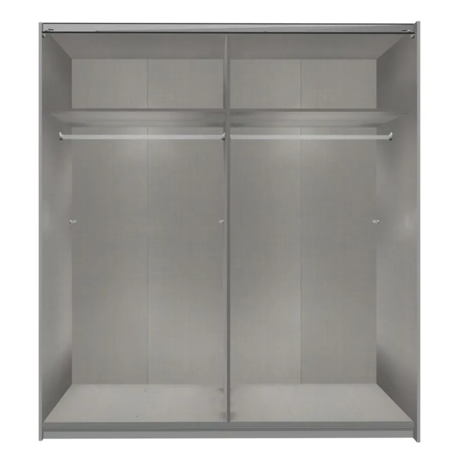 Kledingkasten< Kledingkast Tudela Hoogglans Wit - 180x210x58 cm