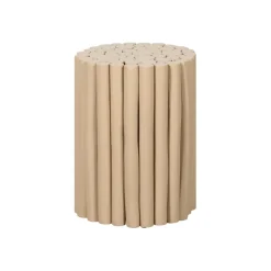 Poefs & Krukjes< Kruk Fernando Taupe - Ø30 cm