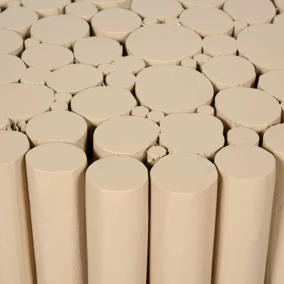 Poefs & Krukjes< Kruk Fernando Taupe - Ø30 cm
