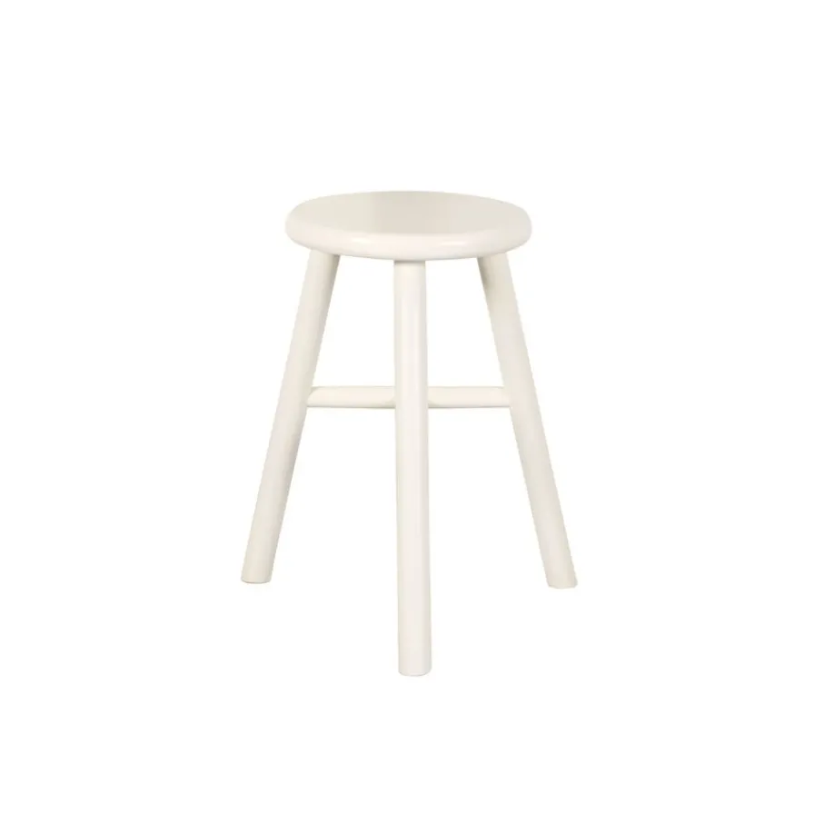 Poefs & Krukjes< Kruk Todi Wit - Ø 40 cm