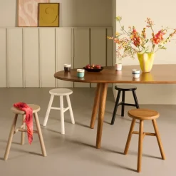 Poefs & Krukjes< Kruk Todi Zwart - Ø 40 cm