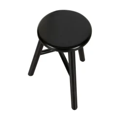 Poefs & Krukjes< Kruk Todi Zwart - Ø 40 cm