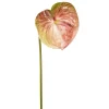 Kunstplanten & Bloemen< Kunstbloem Anthurium Groen / Roze - 65 cm