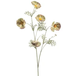 Kunstplanten & Bloemen< Kunstbloem Cosmos Groen - 70 cm