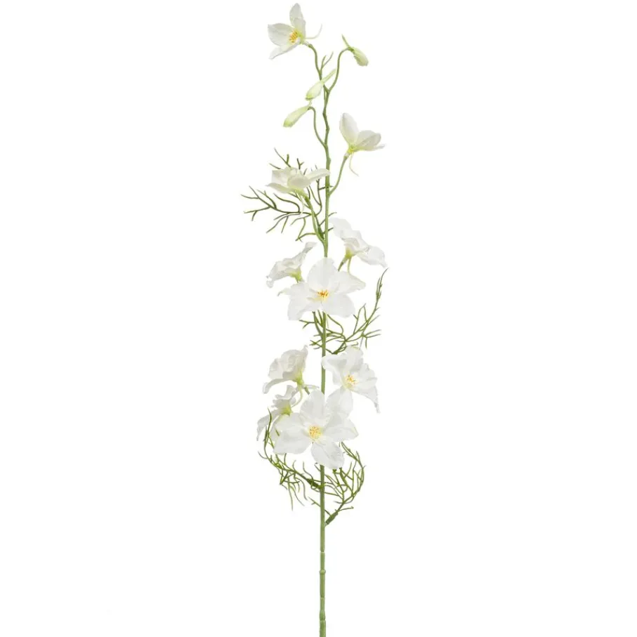 Kunstplanten & Bloemen< Kunstbloem Delphinium Crème - 88 cm
