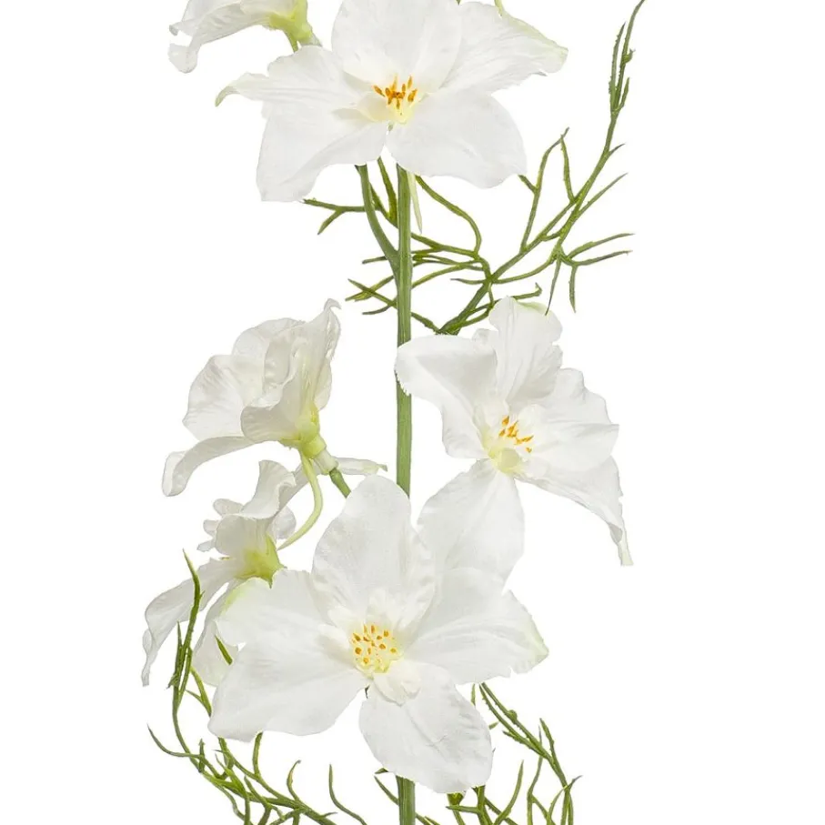 Kunstplanten & Bloemen< Kunstbloem Delphinium Crème - 88 cm