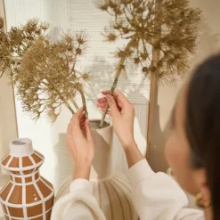 Kunstplanten & Bloemen< Kunstbloem Heracleum Bruin - 80 cm