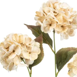 Kunstplanten & Bloemen< Kunstbloem Hydrangea Crème - 77 cm