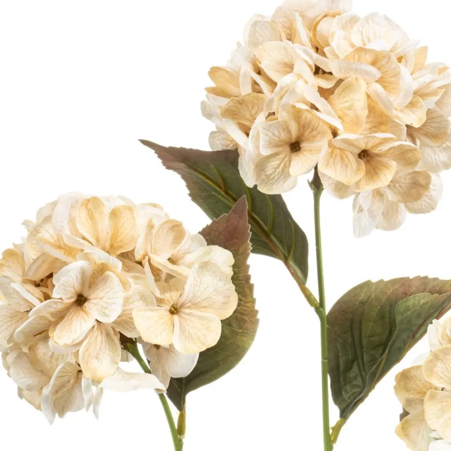 Kunstplanten & Bloemen< Kunstbloem Hydrangea Crème - 77 cm