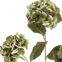 Kunstplanten & Bloemen< Kunstbloem Hydrangea Groen - 77 cm