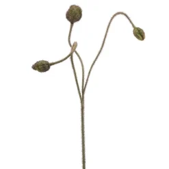 Kunstplanten & Bloemen< Kunstbloem Poppy Green - 75 cm