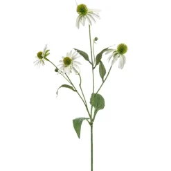Kunstplanten & Bloemen< Kunstbloem Rudbeckia Wit - 70 cm
