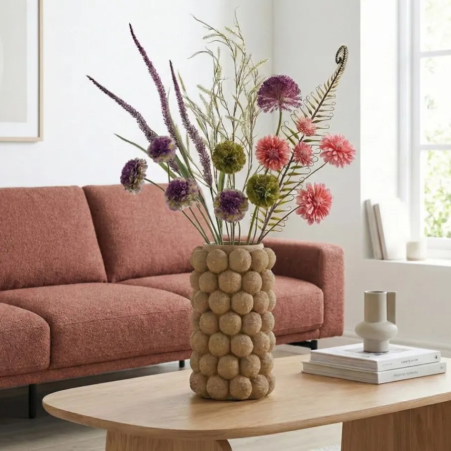 Kunstplanten & Bloemen< Kunstbloem Zinnia Roze - 88 cm