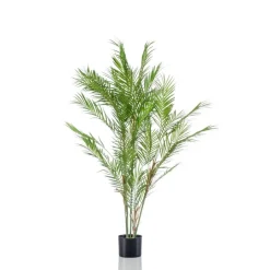 Kunstplanten & Bloemen< Kunstplant Chamaedorea Palm Groen - 120 cm hoog