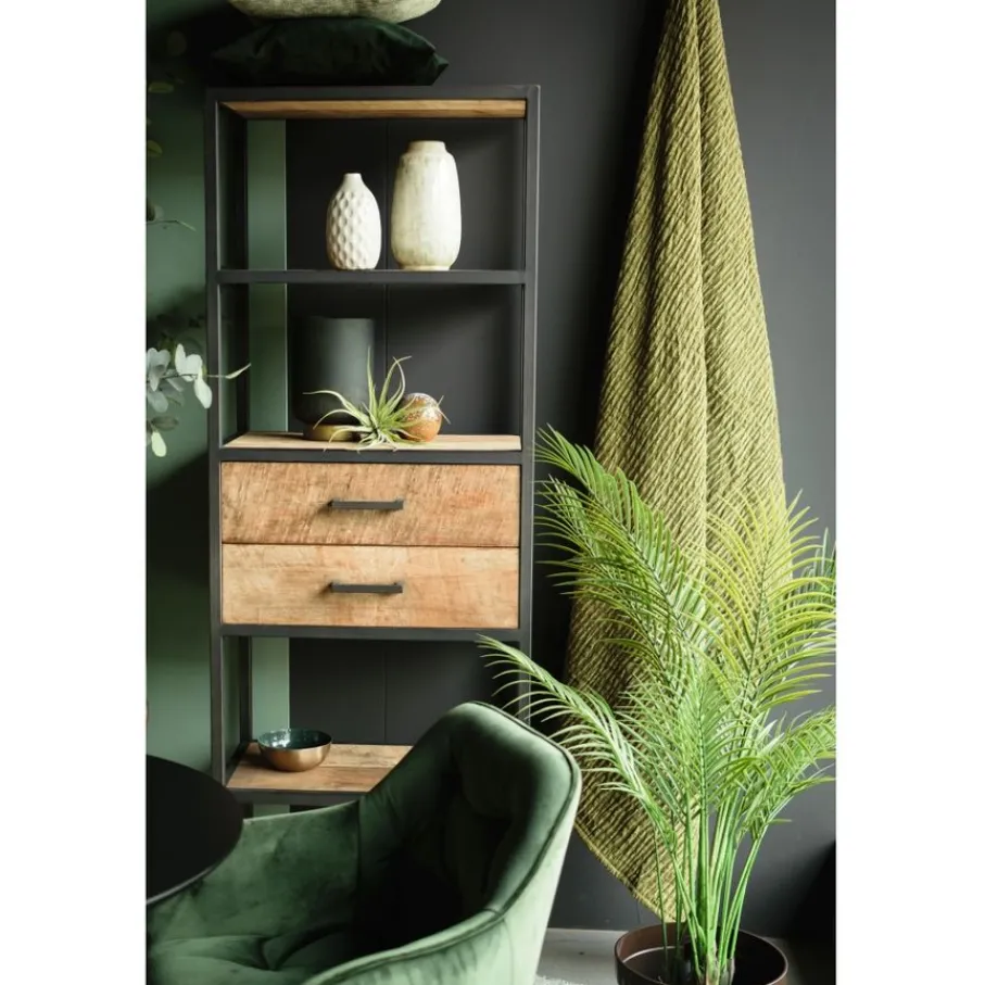 Kunstplanten & Bloemen< Kunstplant Chamaedorea Palm Groen - 120 cm hoog