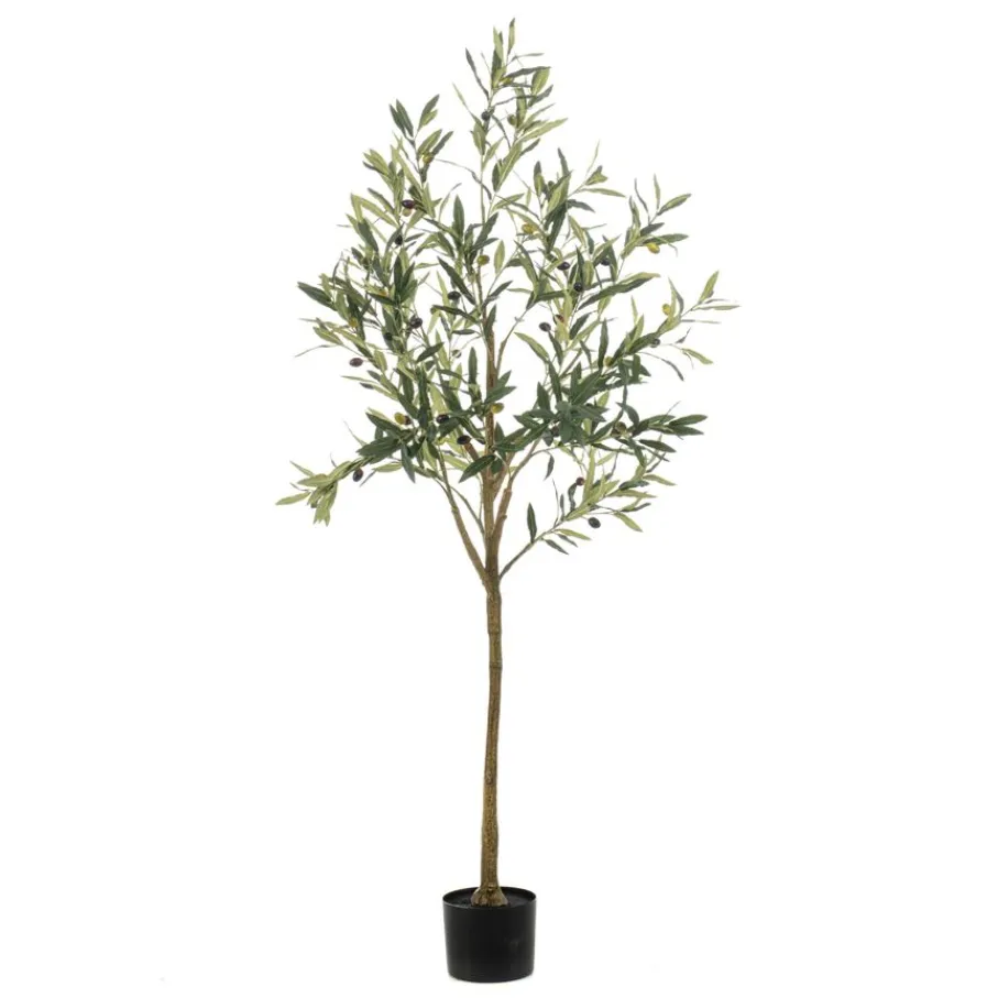Kunstplanten & Bloemen< Kunstplant Olive Groen - 150 cm hoog