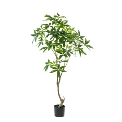 Kunstplanten & Bloemen< Kunstplant Pachira Groen - 150 cm hoog