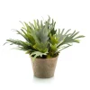 Kunstplanten & Bloemen< Kunstplant Staghorn Fern Groen - 35 cm hoog