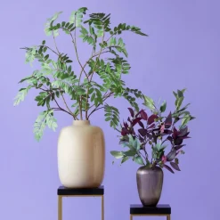 Kunstplanten & Bloemen< Kunsttak Eucalyptus Rood - 80 cm