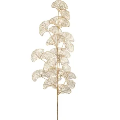 Kunstplanten & Bloemen< Kunsttak Ginkgo Goud - 120 cm