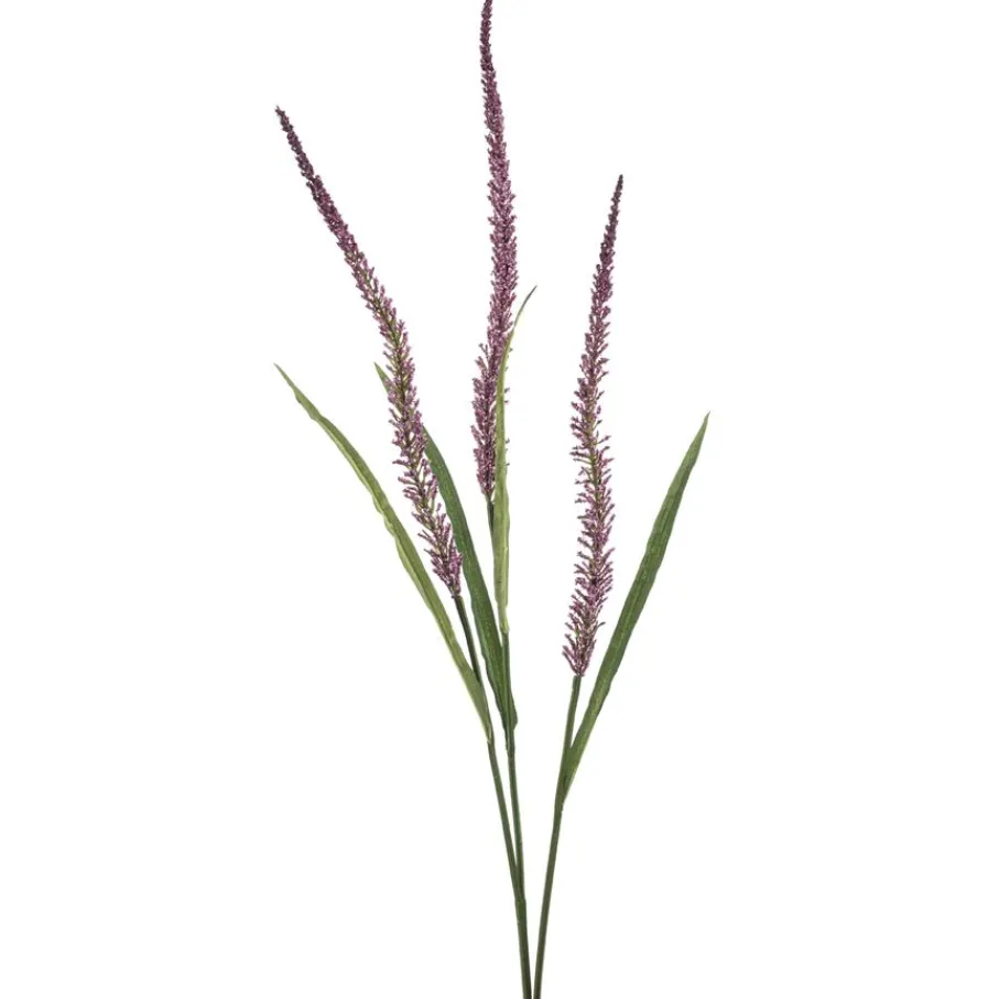 Kunstplanten & Bloemen< Kunsttak Grass Flower Paars - 115 cm