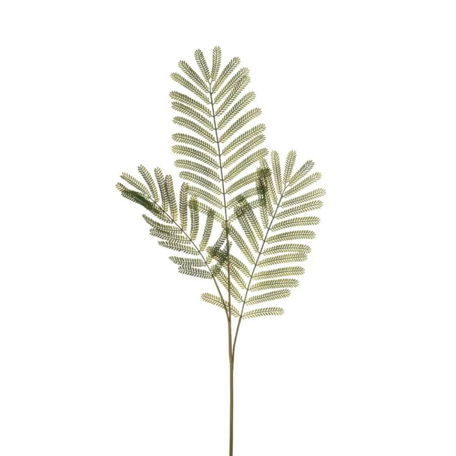 Kunstplanten & Bloemen< Kunsttak Mimosa Groen - 90 cm