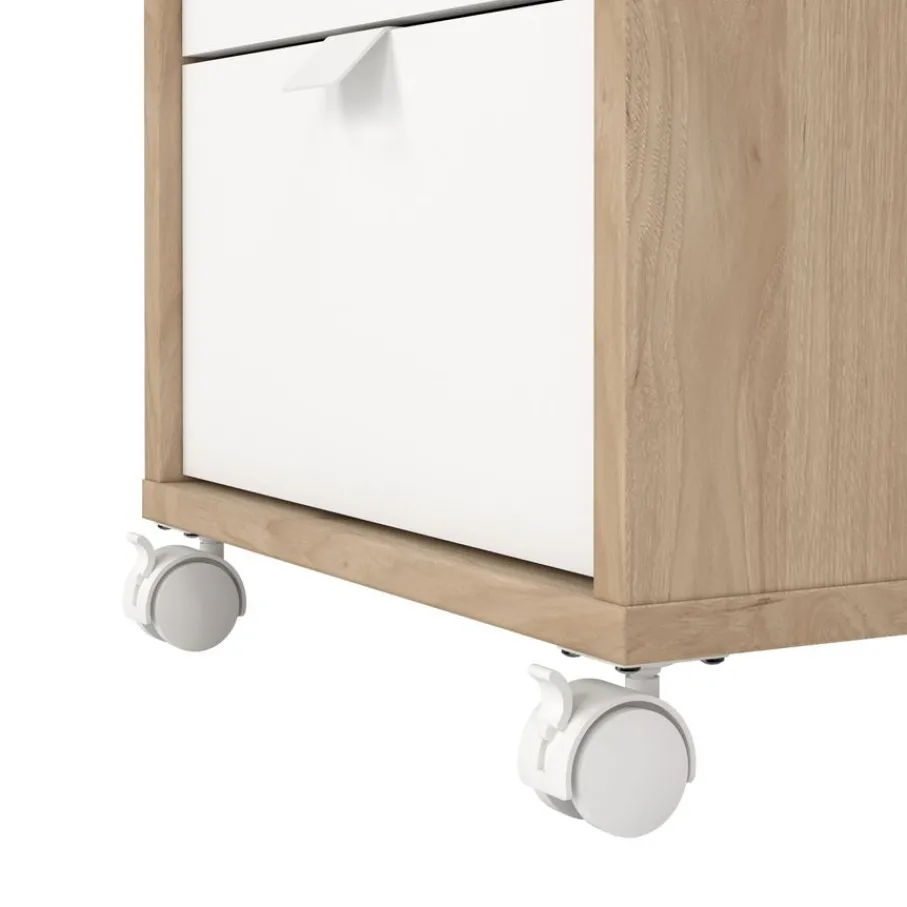 Opbergkasten< Ladekast Bram Eiken / Wit - 41x61x49 cm