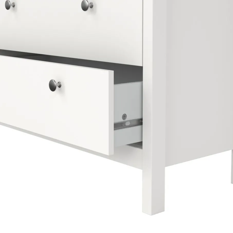 Opbergkasten< Ladekast Dallas Wit - 83x99x39 cm