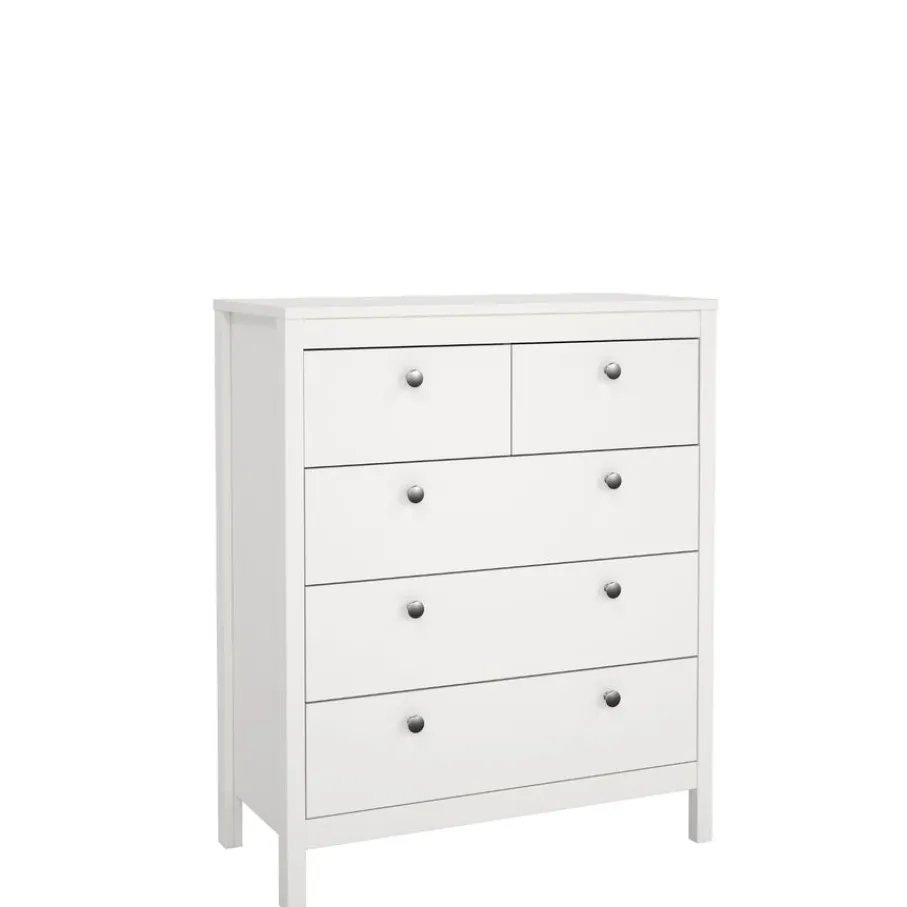 Opbergkasten< Ladekast Dallas Wit - 83x99x39 cm