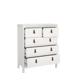 Opbergkasten< Ladekast Dallas Wit - 83x99x39 cm