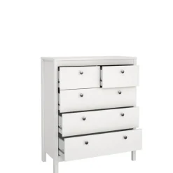 Opbergkasten< Ladekast Dallas Wit - 83x99x39 cm