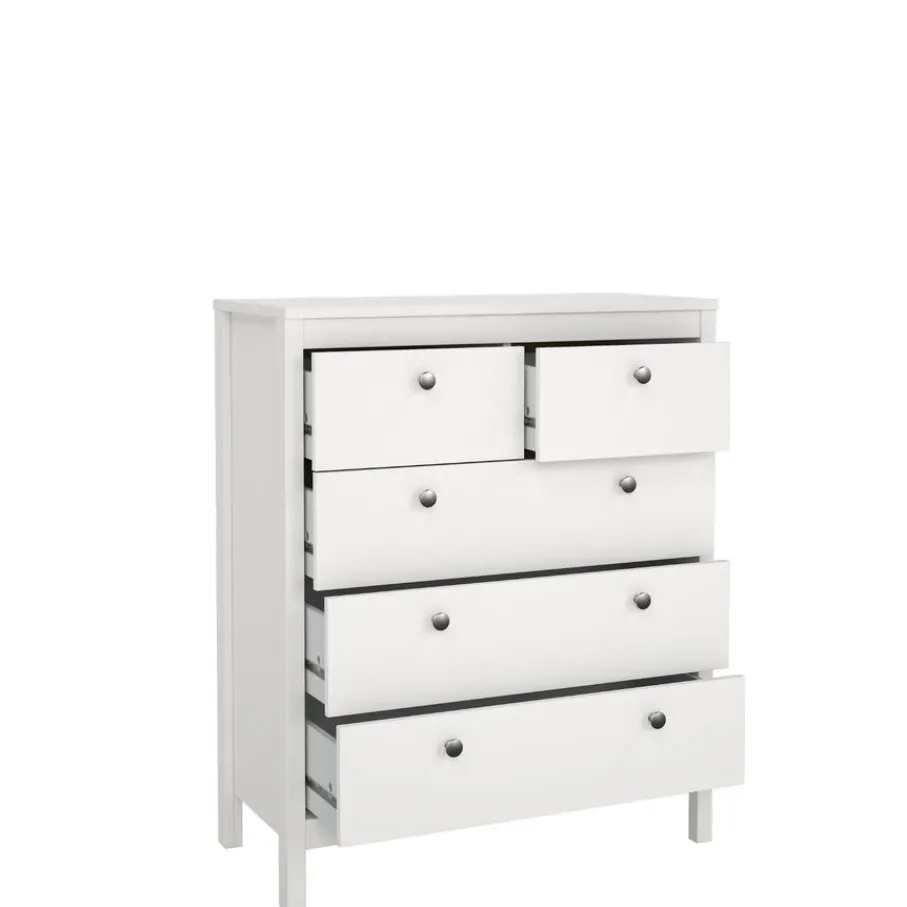 Opbergkasten< Ladekast Dallas Wit - 83x99x39 cm