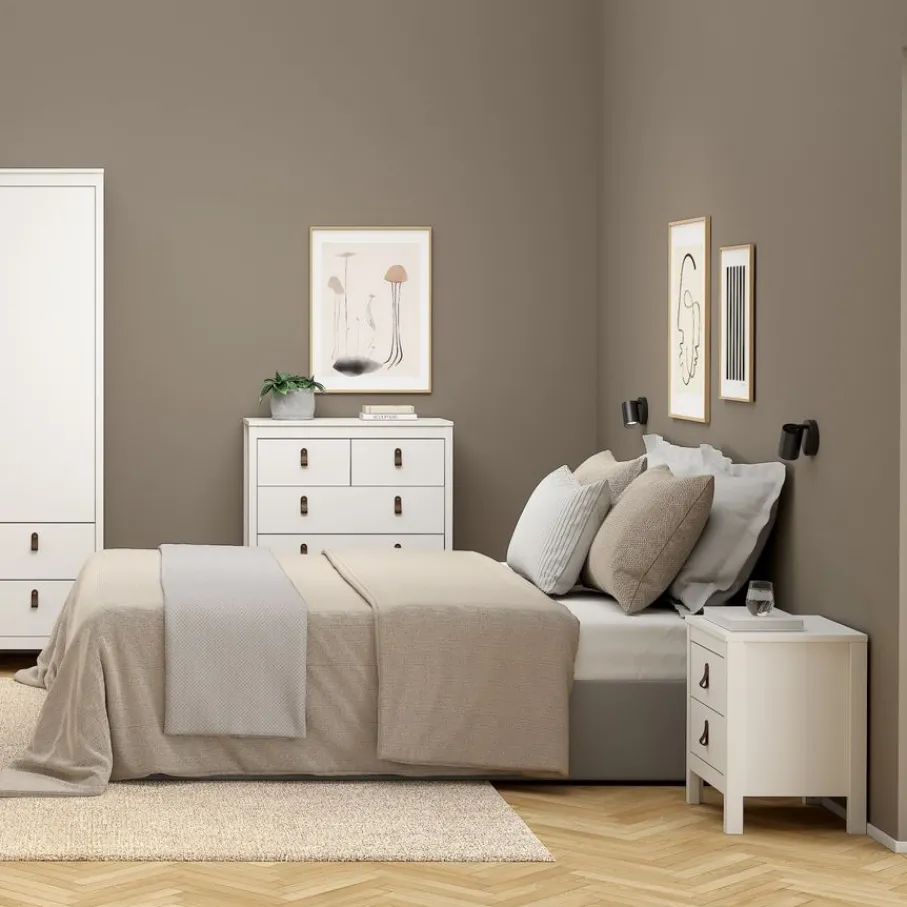 Opbergkasten< Ladekast Dallas Wit - 83x99x39 cm
