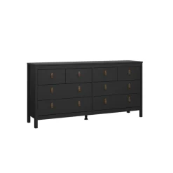 Ladekasten|Dressoirs< Ladekast Dallas Zwart - 160x80x39 cm